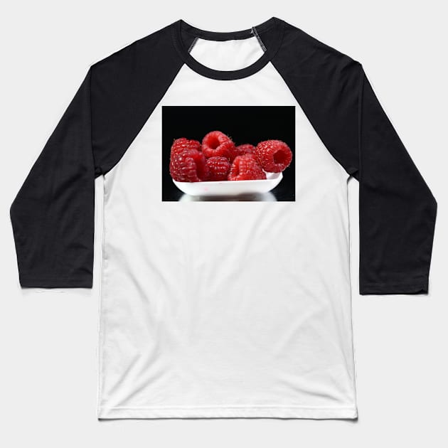 Raspberry Baseball T-Shirt by ikshvaku